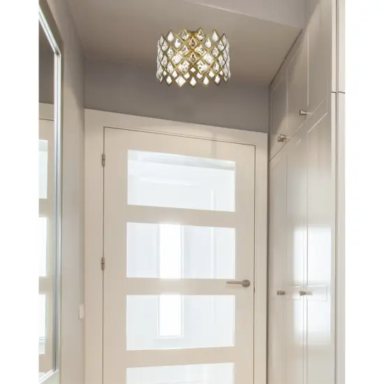 Lyla 13 inch flush mount in brass {2}