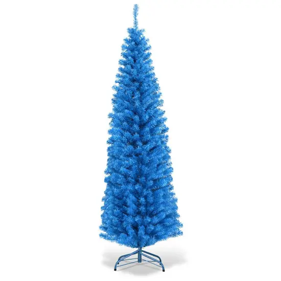 6 Feet Unlit Pencil Slim Tree Artificial Christmas Tree {1}