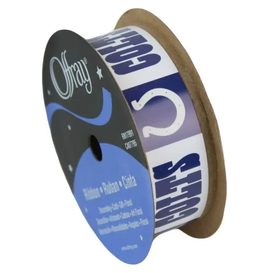 Colts Printed Ribbon 7/8-Inch Width, 9 Foot Spool {1}