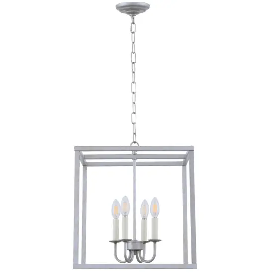 Eclipse 4 light Vintage Silver pendant {5}