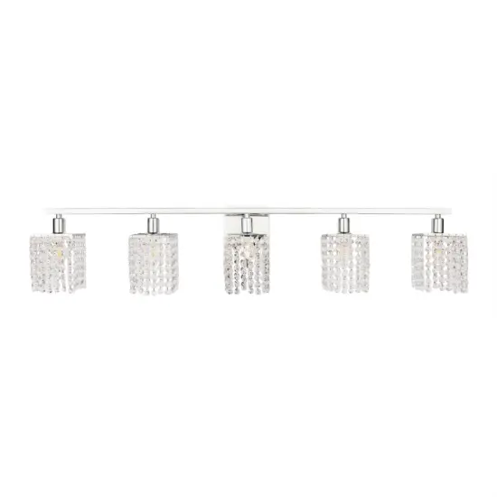 Phineas 5 light Chrome and Clear Crystals wall sconce {3}