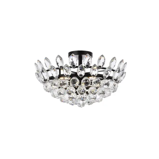 Emilia 18 inch flush mount in black {1}