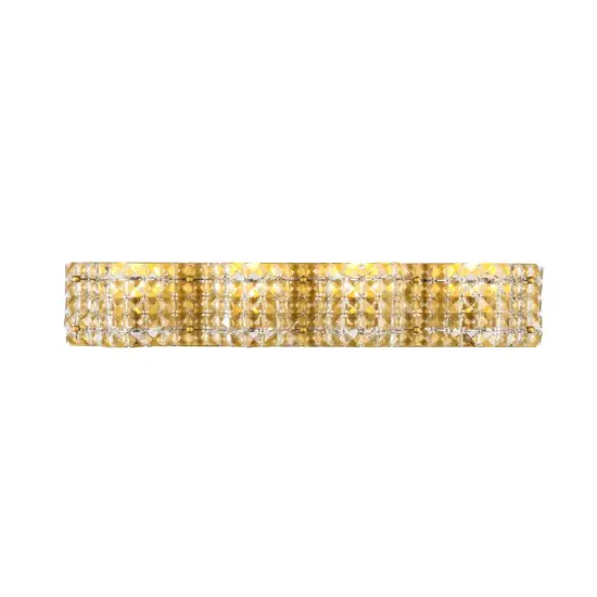 Ollie 4 light Brass and Clear Crystals wall sconce {1}