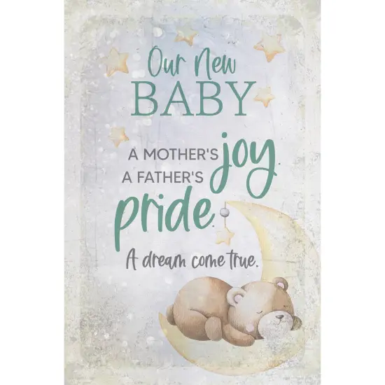 Dexsa Our New Baby Wood Plaque 6x9 {1}