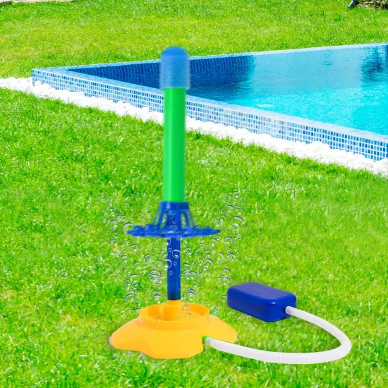 Rocket Launcher Bubbles Outdoor Toys For Kids - 8.5 Oz Bubble Solution Included- Bubble Toys For Summer Outdoor Fun, Outdoor Kids Party, Kids Gift {4}