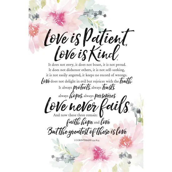 Dexsa Love Is Patient Woodland Grace Series 6" x 9" Wood Plaque with Easel {1}