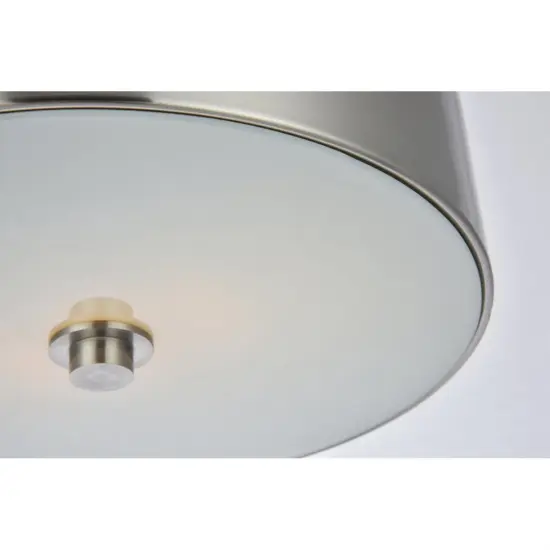 Hazen 2 light 12 inch Burnished Nickel flush mount {4}