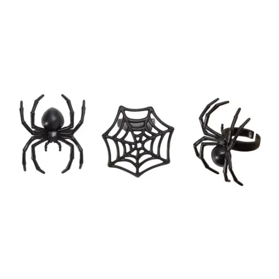 Ghoulish Spider and Web Cupcake Rings, 12ct {2}
