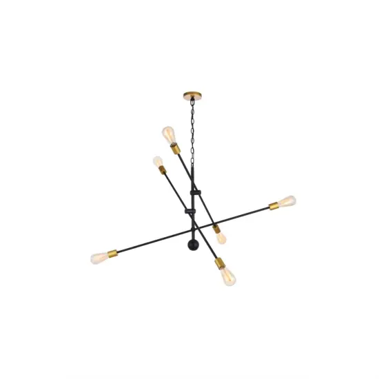 Axel 6 Lights Black Pendant {3}