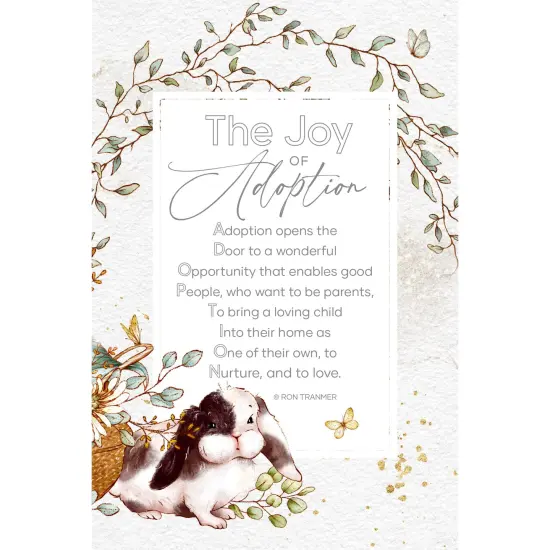 Dexsa The Joy Of Adoption Inspirational Wood Plaque 6 inches x 9 inches {1}