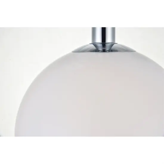 Baxter 1 Light Chrome Flush Mount With Frosted White Glass {4}