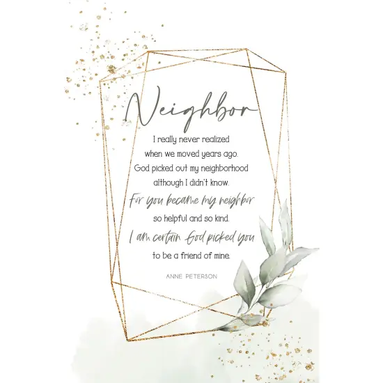 Dexsa Neighbor Inspirational Wood Plaque 6 inches x 9 inches {1}