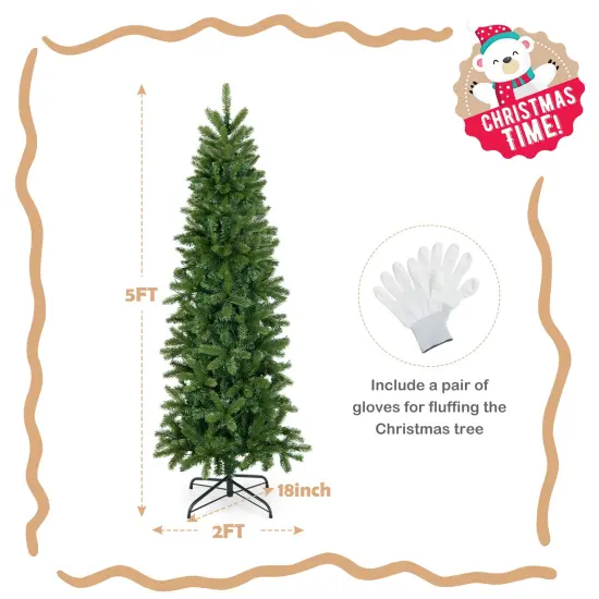 Pencil Christmas Tree with 180 Warm White and Multi-color LED Lights {5}