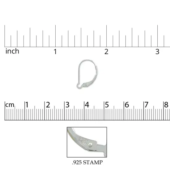JewelrySupply Sterling Silver (925) Lever Back Earrings (1 Pair of Earrings) {2}