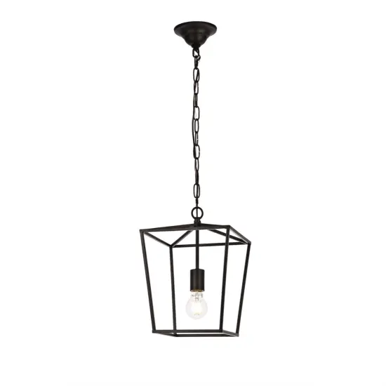 Maddox Collection Pendant D9.75 H14.5 Lt:1 Black Finish {3}