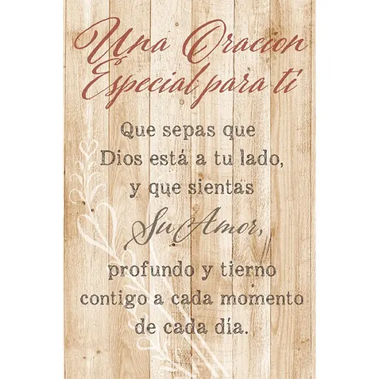 Dexsa Una Oracion Especial Para T&iacute; - A Special Prayer - Inspirational Saying in Spanish 6x9 Wood Plaque with Easel and Wall Hanger {1}