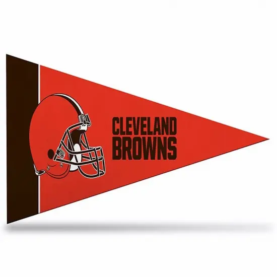 Browns Mini Pennant - 1 Pennant - Licensed By Rico, 4" x 9" {1}