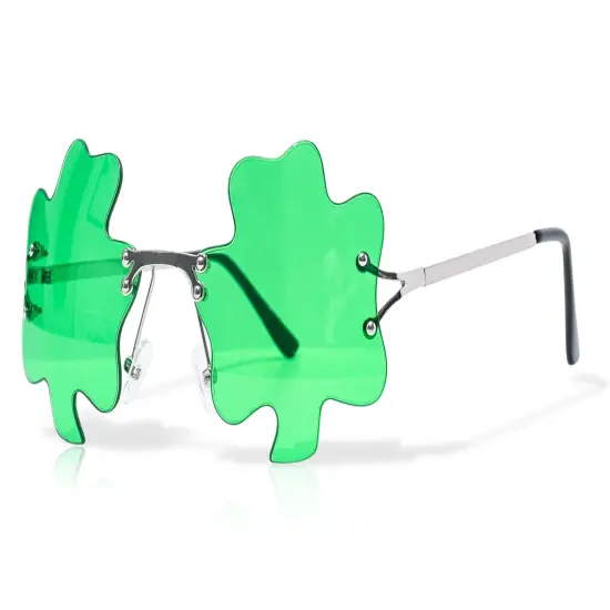 St. Patricks Day Irish Shamrock Leaves Green Leprechaun Costume Glasses, 1 Pair by Big Mos Toys {3}