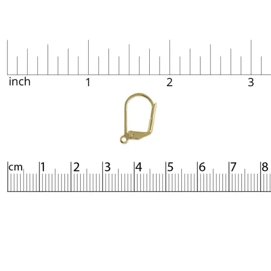 Lever Back DIY Earrings with Open Jump Ring Gold Plated - Create Elegant Dangle Earrings (1 Pair of Earrings) {2}