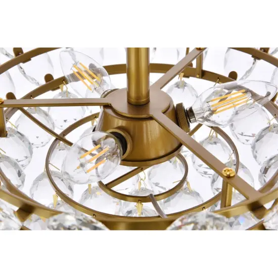 Emilia 16 inch pendant in brass {6}