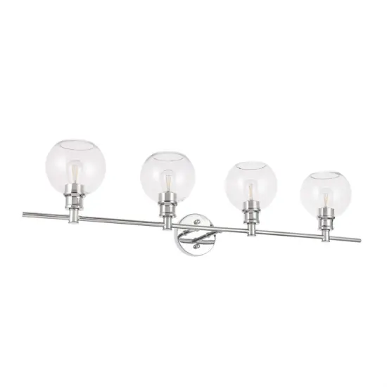 Collier 4 light Chrome and Clear glass Wall sconce {5}