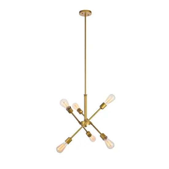 Axel 6 Lights Brass Pendant {1}