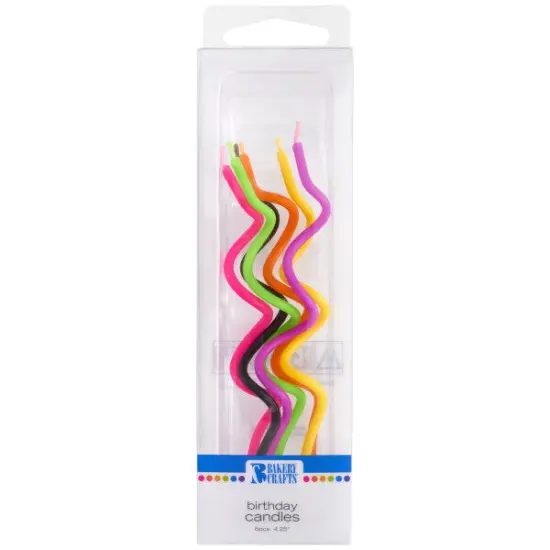 Twist Shaped Candles Neon {1}