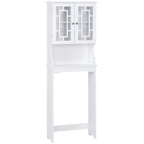 Bathroom Spacesaver Organizer with Adjustable Shelf Grey {7}