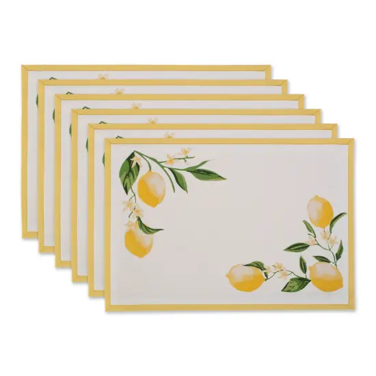 DII Lemon Bliss Kitchen Textiles, 13x19", Lemon Bliss, 6 Pieces {1}