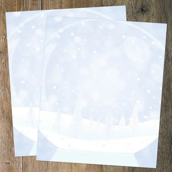 Great Papers! Snow Globe Holiday Letterhead, Invitations and Announcements, Printer Friendly, 8.5"x11", 80 Pack {3}