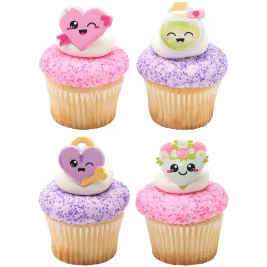 Valentine Cuties Cupcake Rings, 12ct {3}