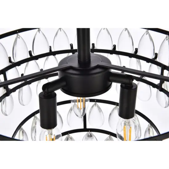 Mila 16 inch flush mount in black {6}