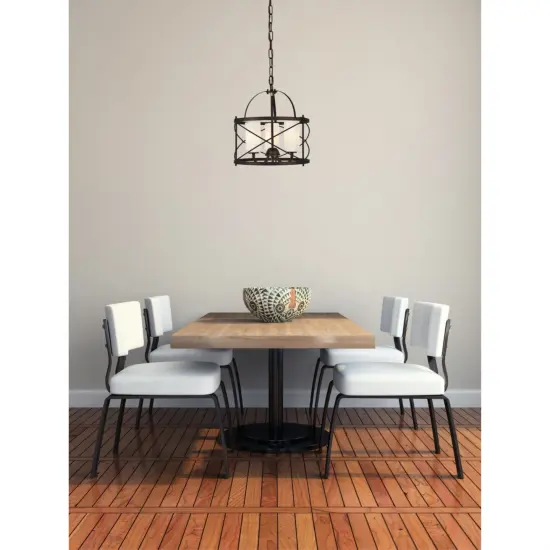 Wren Collection Pendant D15.8 H17.3 Lt:3 Dark Copper Brown and frosted white Finish {2}