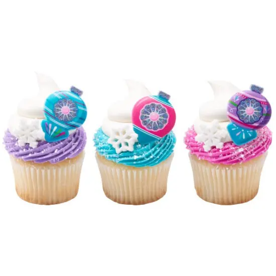 Christmas Bauble Cupcake Rings, 12ct {2}