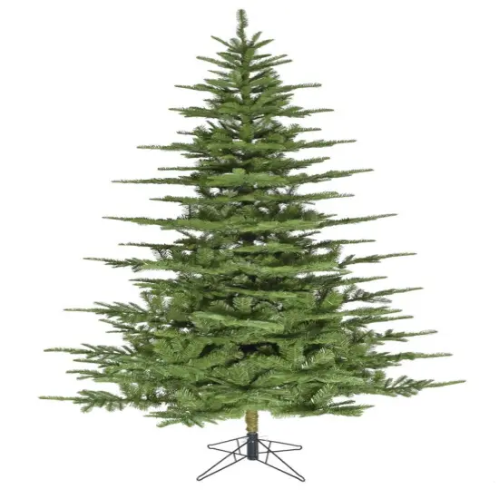 Unlit Green Aspen Fir Narrow Thin Wide Christmas Tree - Metal Stand, Realistic Pine Needles - Festive Holiday Decor and Space-Saving Xmas Tree {1}