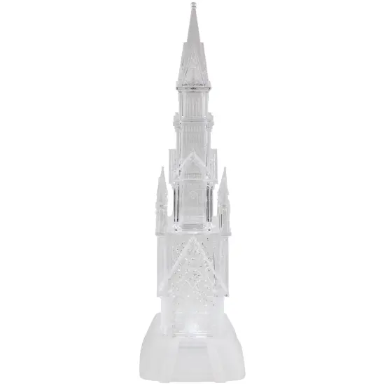 Northlight LED Lighted Castle Acrylic Christmas Decoration - 17.5" Clear {3}