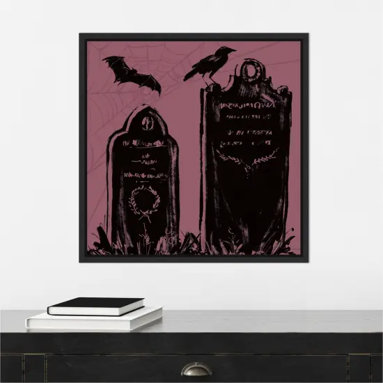 Haunted Halloween VIII by Anne Tavoletti Canvas Art Framed {6}