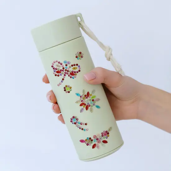 Wrapables Crystal Rhinestone Gem Stickers, Bling Jewel Adhesives for DIY Arts & Crafts, Smartphones, Water Bottles, Sunglass Cases (Set of 6) Floral and Crown {5}