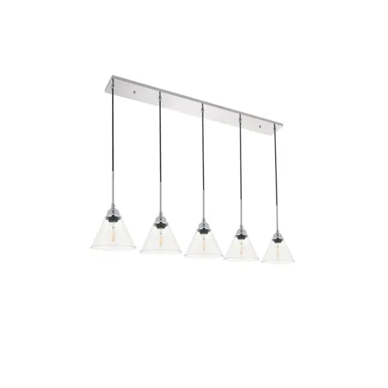 Histoire 5 light chrome Pendant {5}