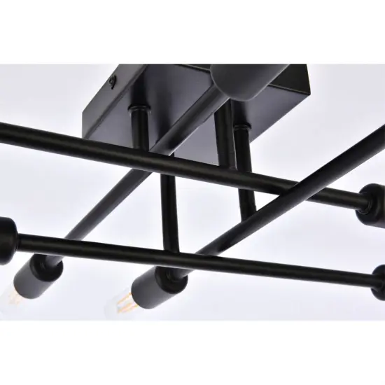 Script 8 lights black flush mount {4}