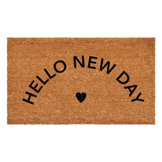 Calloway Mills Hello New Day Black Doormat {1}