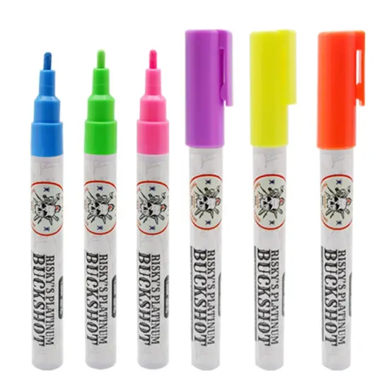 Risky's Tools of the Trade Platinum Buckshot 1mm 6 Pack of Fluorescents for Graffiti or Fine Art {2}