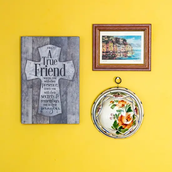 Dexsa A True Friend Warms You...New Horizons Wood Plaque {4}