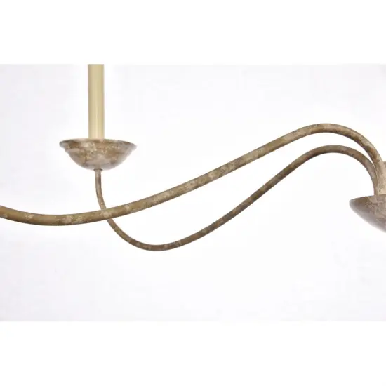Merritt Collection Chandelier D39.8 H24 Lt:6 Weathered Dove Finish {5}
