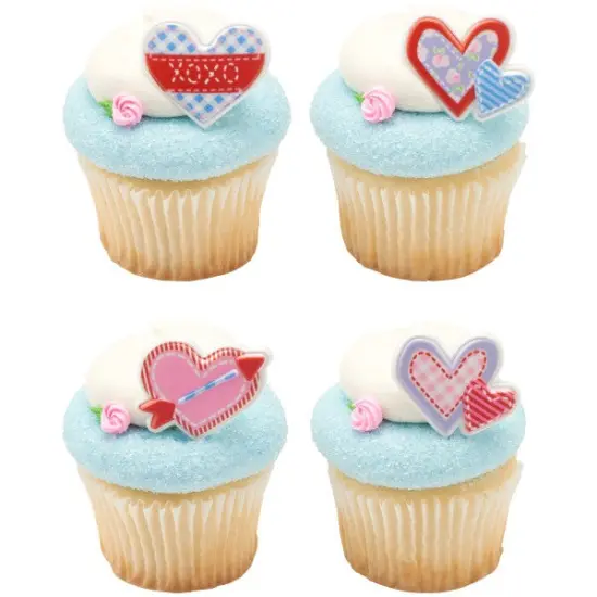 Cross My Heart Cupcake Rings, 12ct {4}