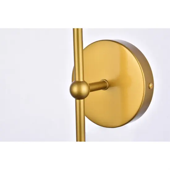 Keely 1 light brass wall sconce {5}