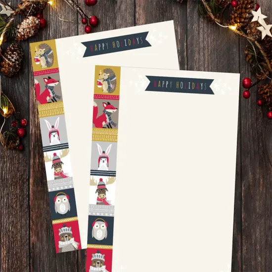 Great Papers! Woodland Animals Holiday Letterhead, Invitations and Announcements, Printer Friendly, 8.5"x11", 80 Pack {3}