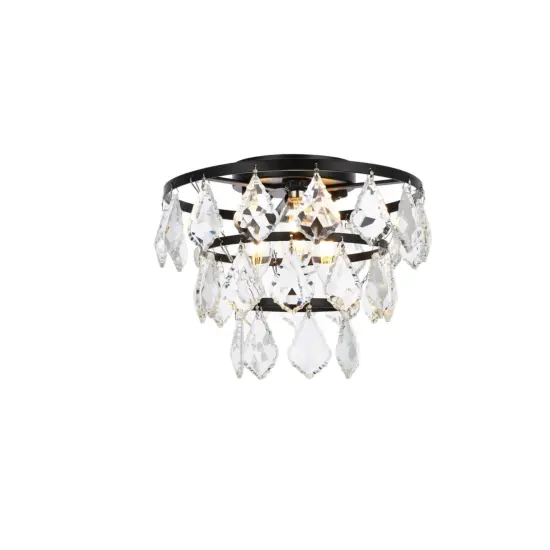 Ella 10 inch flush mount in black {1}