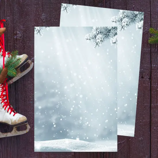 Great Papers! First Snowfall Holiday Letterhead, Invitations and Announcements, Printer Friendly 8.5" x 11", 80 Pack {3}