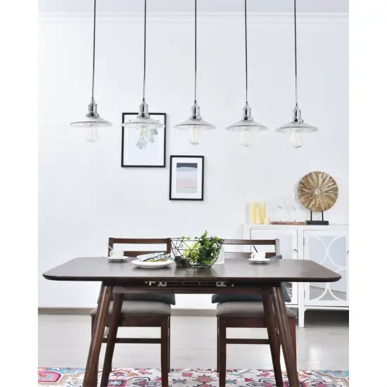 Waltz 5 light chrome Pendant {2}